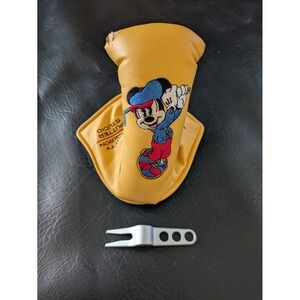 Scotty Cameron Putter Studio Headcover Yellow Mickey Mouse with Divot Tool